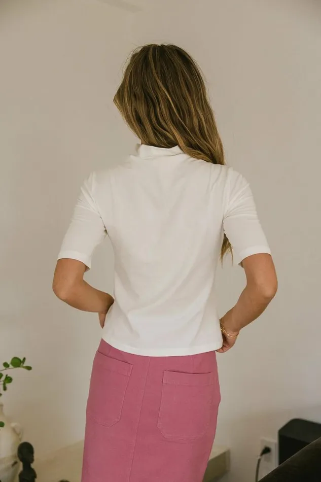 Ashley Top In Ivory Ivory Women Bohme Tops