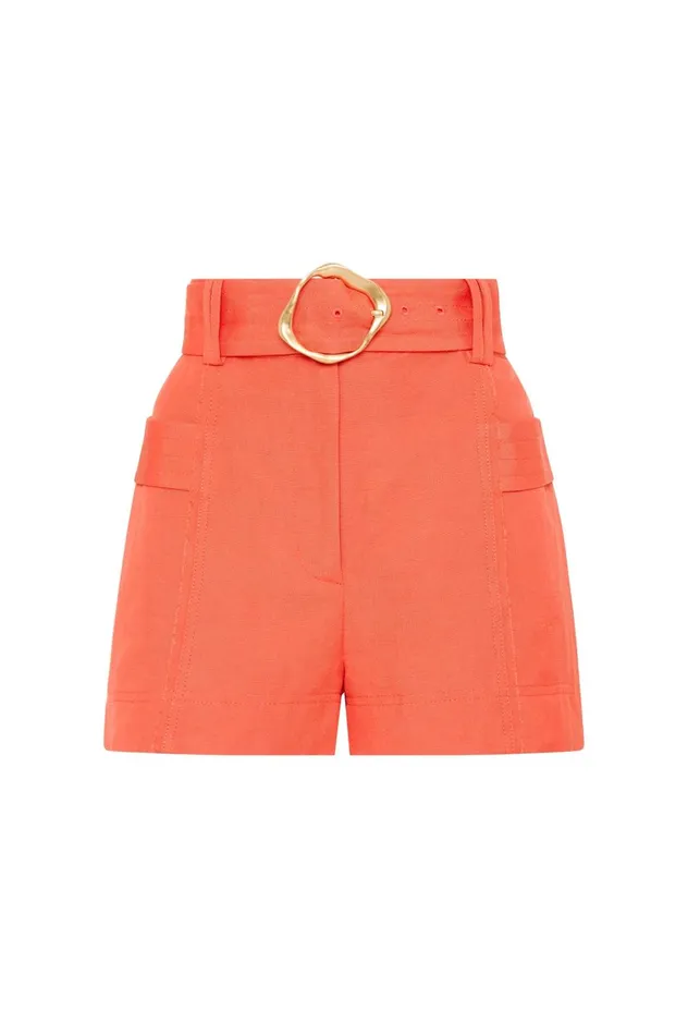 Aurora Pinstitch Utility Short Coral Women Aje Shorts