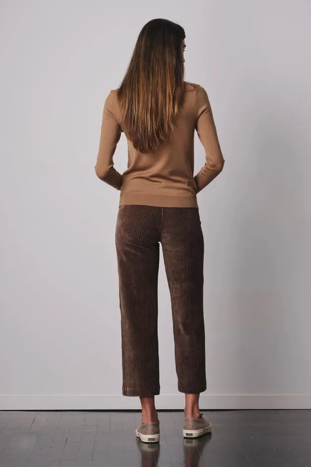 Avenue Montaigne ALEX Corduroy Moss Women Pants