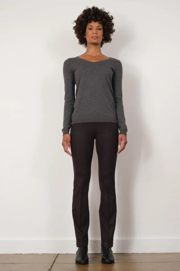 Avenue Montaigne BECCA Flannel Raisin Women Pants