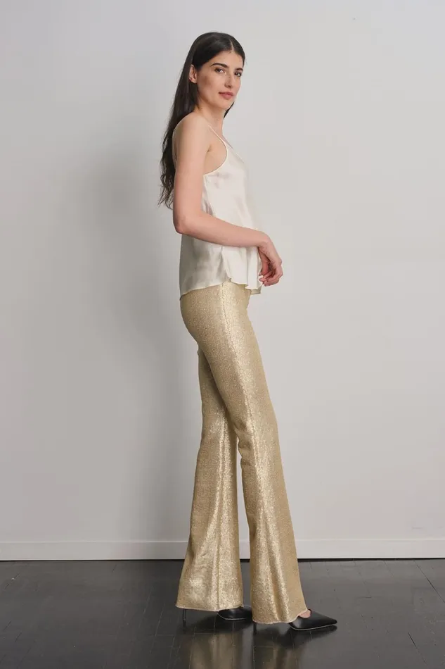 Avenue Montaigne BELLINI Sequins Gold Women Pants