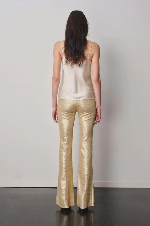Avenue Montaigne BELLINI Sequins Gold Women Pants