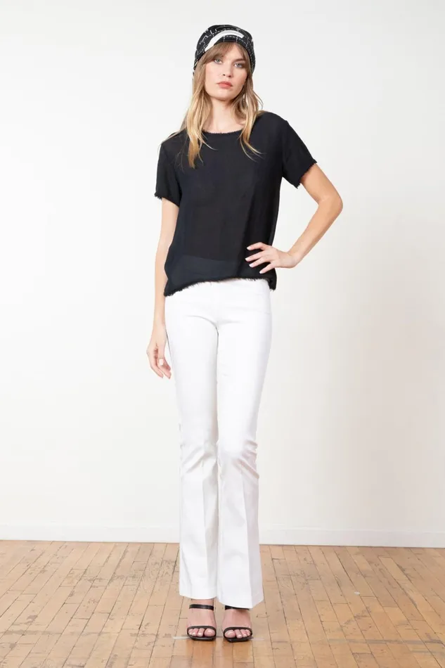 Avenue Montaigne BELLINI White Stretch Women Pants