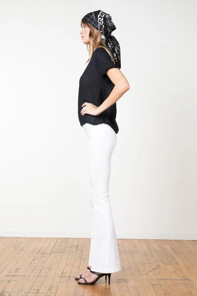 Avenue Montaigne BELLINI White Stretch Women Pants