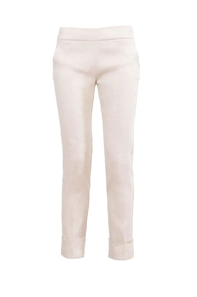 Avenue Montaigne BEN Linen Oatmeal Women Pants Avenue Montaigne BEN Linen Oatmeal Women Pants