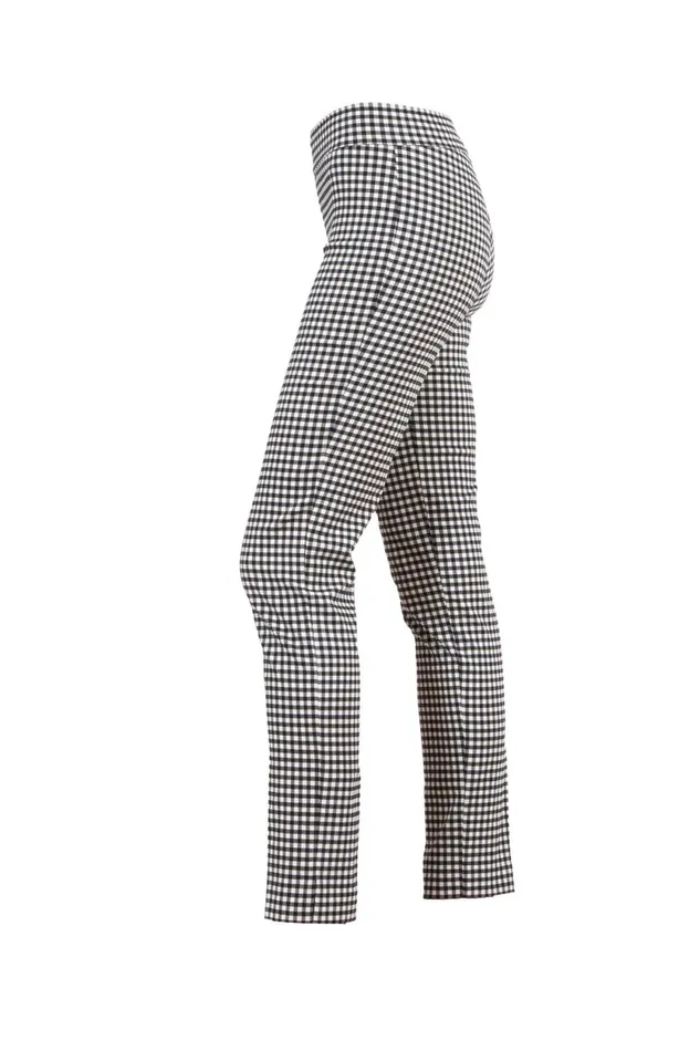 Avenue Montaigne PARS Check Black Women Pants Avenue Montaigne PARS Check Black Women Pants