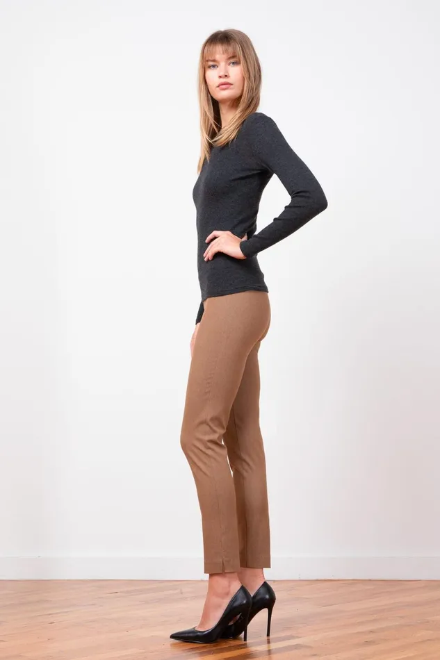 Avenue Montaigne PARS Flannel Camel Women Pants