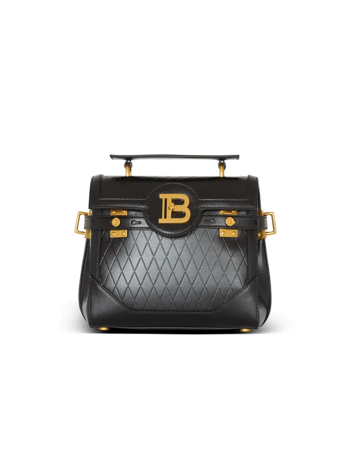 BBuzz 23 Bag In Diamondembossed Calfskin Black Women Balmain Handbags