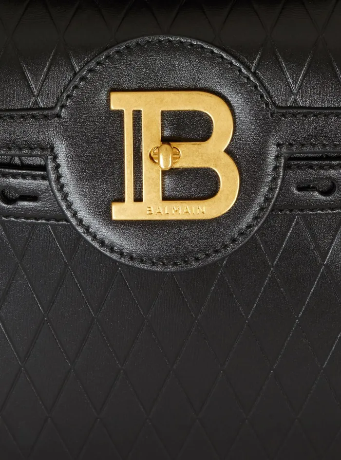 BBuzz 23 Bag In Diamondembossed Calfskin Black Women Balmain Handbags