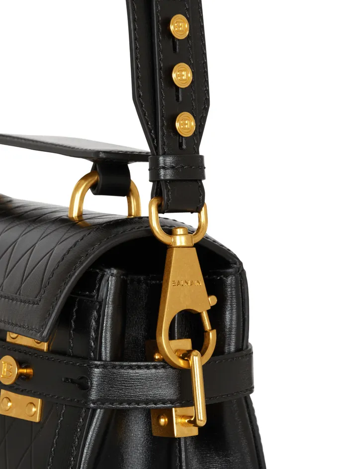 BBuzz 23 Bag In Diamondembossed Calfskin Black Women Balmain Handbags