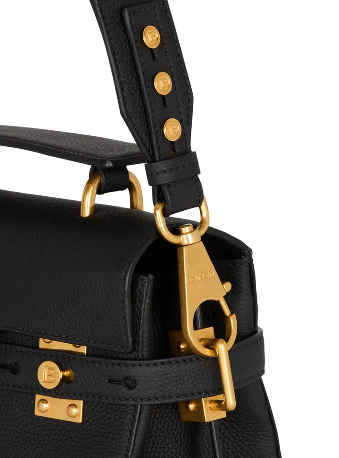 BBuzz 23 Grained Leather Bag Black Women Balmain Handbags
