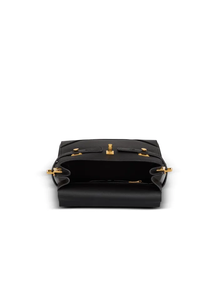 BBuzz 23 Grained Leather Bag Black Women Balmain Handbags