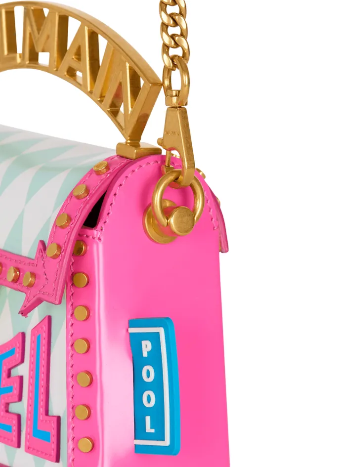 BBuzz Dynasty Small Bag In Printed Calfskin Multicolor Women Balmain Handbags