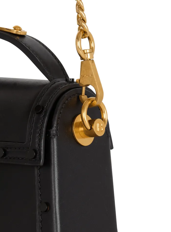 BBuzz Dynasty Small Leather Bag Black Women Balmain Handbags