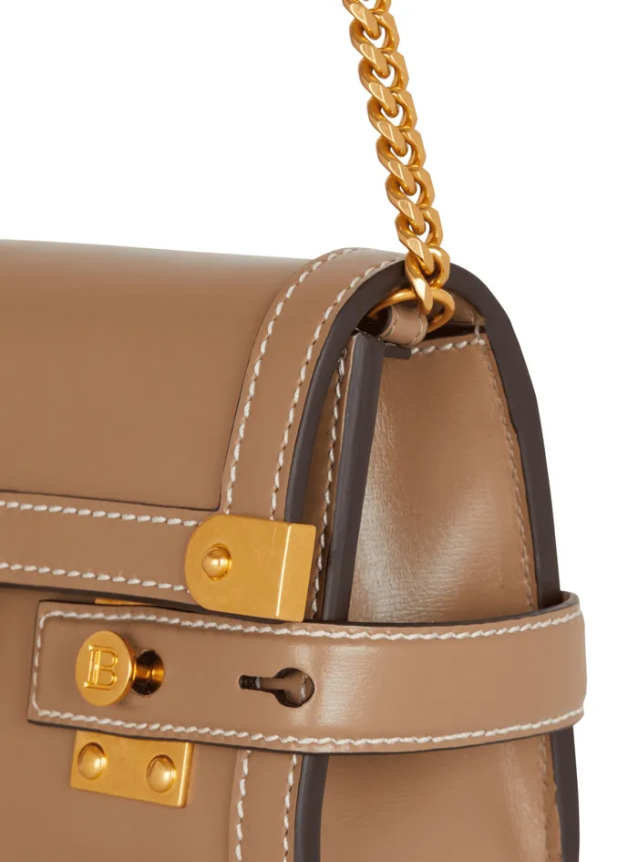 BBuzz Pouch 23 In Calfskin Brown Women Balmain Clutches
