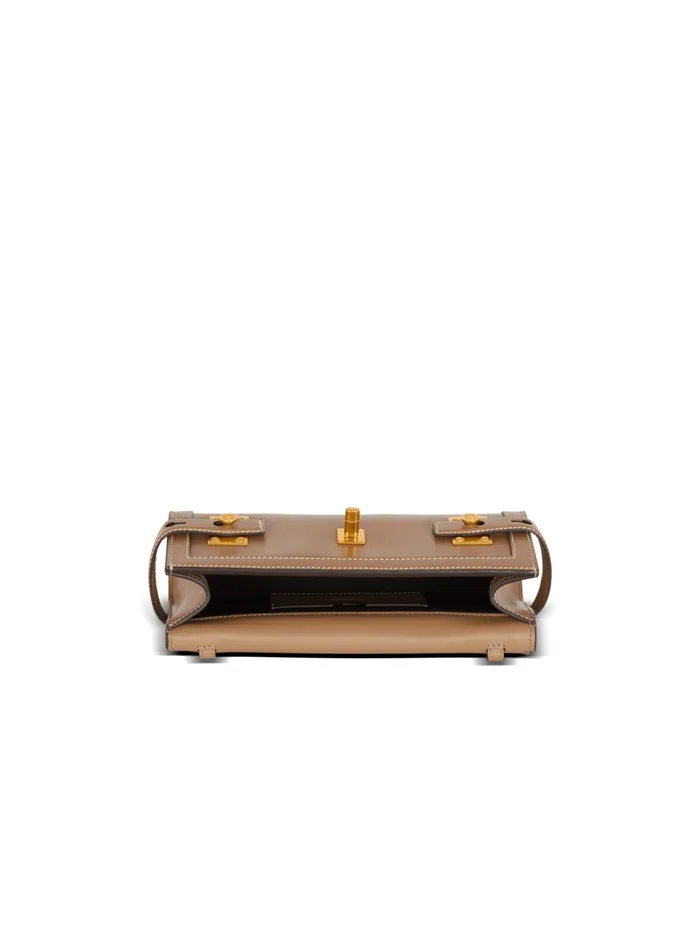 BBuzz Pouch 23 In Calfskin Brown Women Balmain Clutches