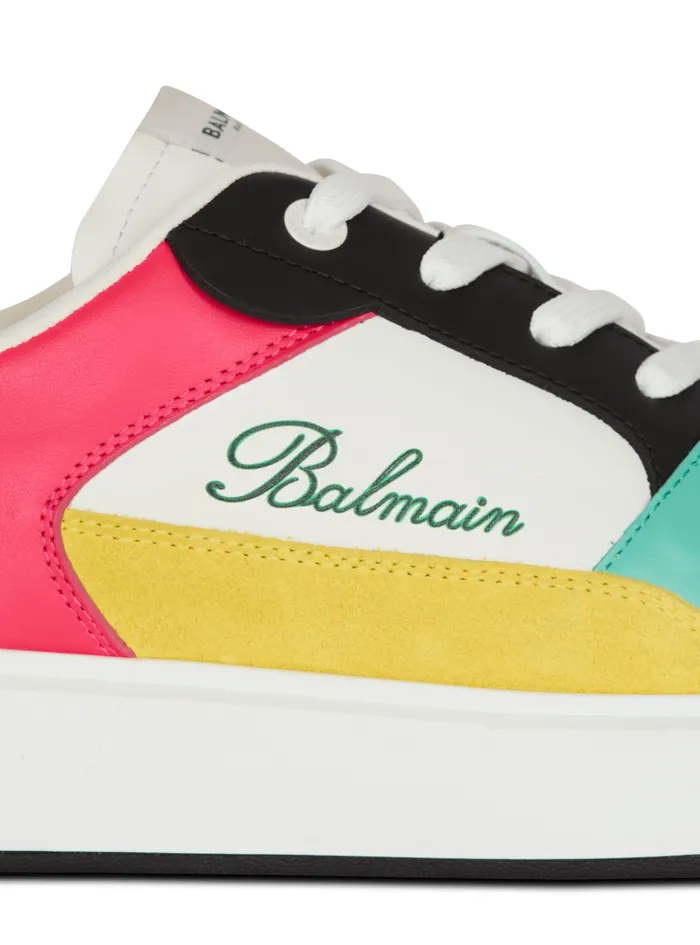 BCourt Flip Trainers In Calfskin Multicolor Men Balmain Sneakers