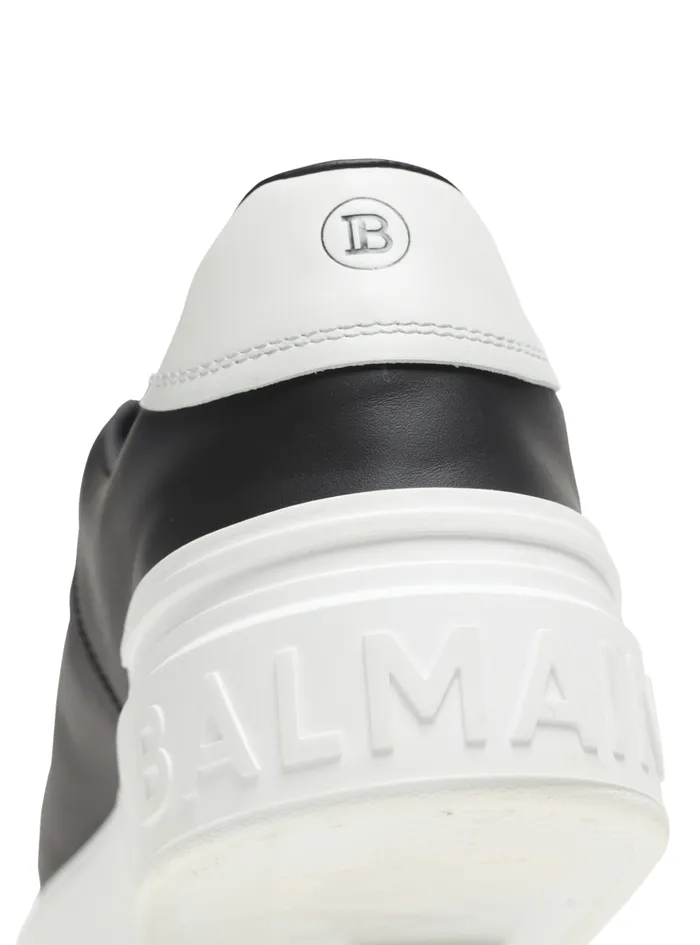 BCourt Printed Leather Sneakers Black Men Balmain Sneakers