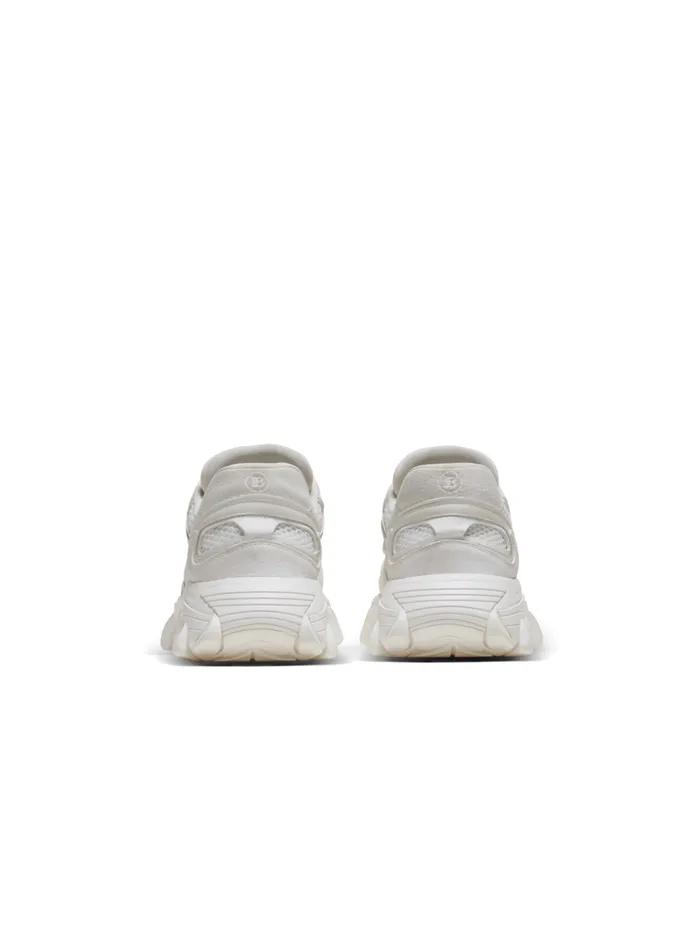 BEast Sneakers In Leather Suede And Mesh White Men Balmain Sneakers