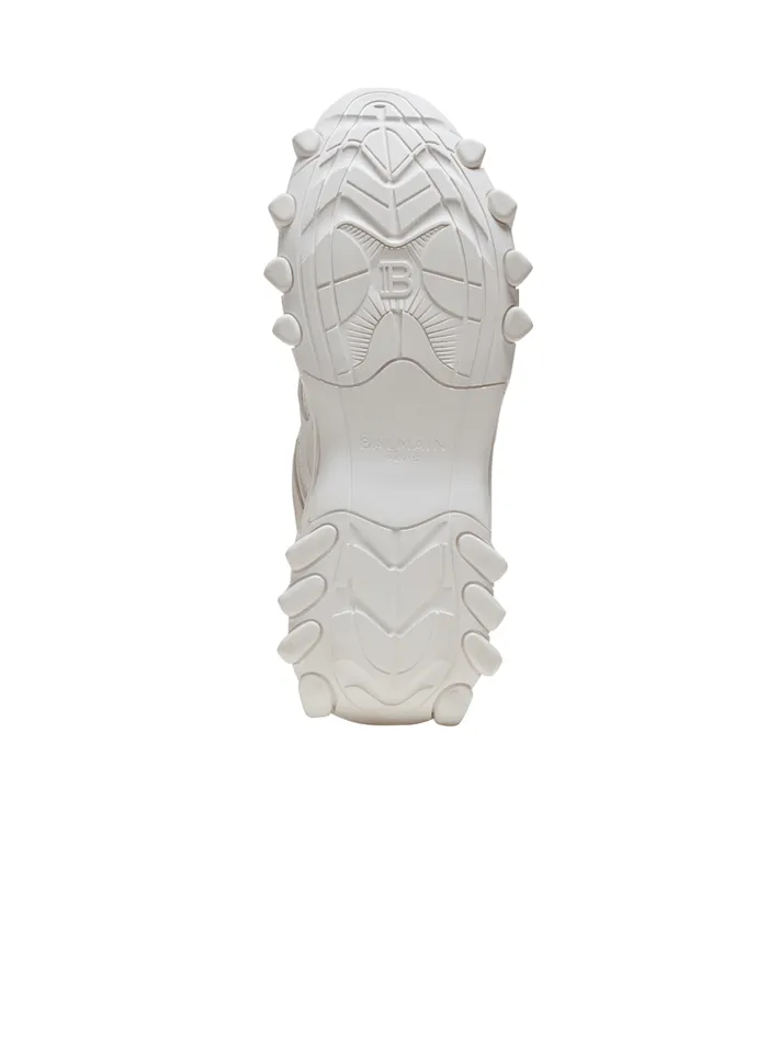 BEast Sneakers In Leather Suede And Mesh White Men Balmain Sneakers