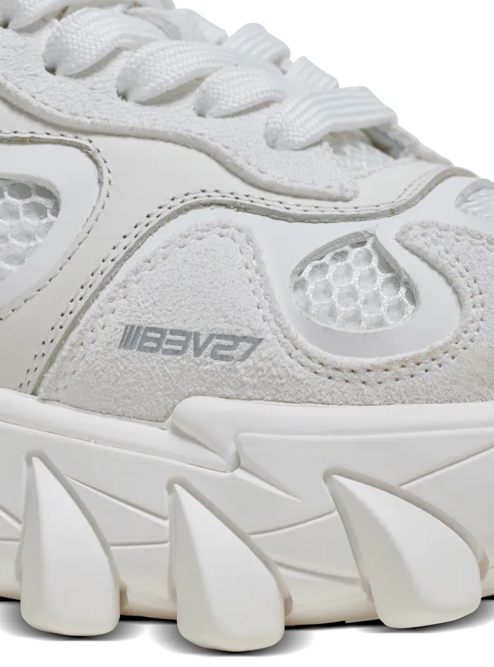 BEast Sneakers In Leather Suede And Mesh White Men Balmain Sneakers