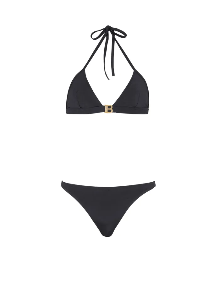 B Triangle Bikini Black Women Balmain Swimwear