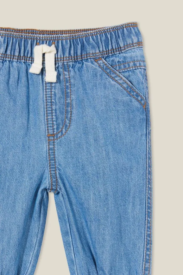 Baby Bottoms Cotton On Jace Relaxed Pant Airlie Light Blue Wash