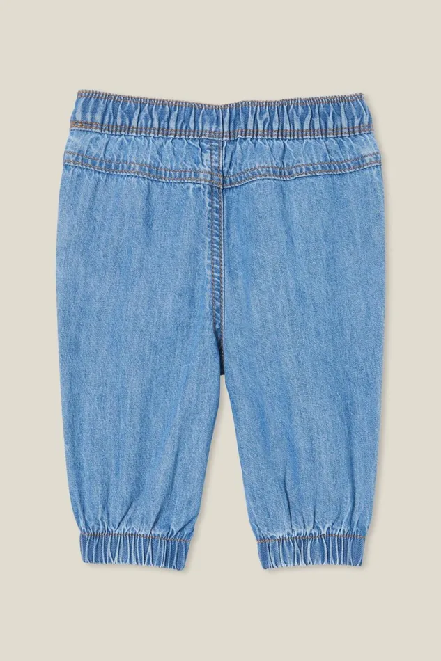 Baby Bottoms Cotton On Jace Relaxed Pant Airlie Light Blue Wash