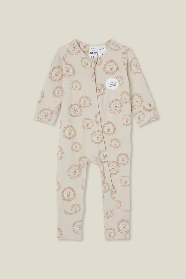 Baby Rompers and All In Ones Cotton On The Billie Long Sleeve Zip Romper Rainy Daylion Roar Baby Rompers and All In Ones Cotton On The Billie Long Sleeve Zip Romper Rainy Daylion Roar