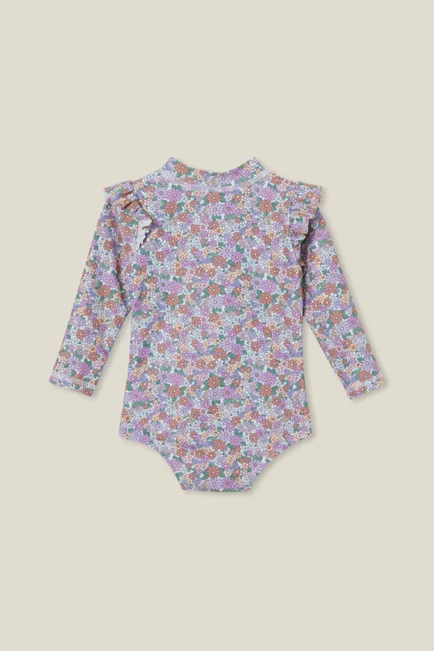 Baby Swimwear Cotton On Nicky Long Sleeve Ruffle Swimsuit Vanillaclay Pigeon Claire Floral
