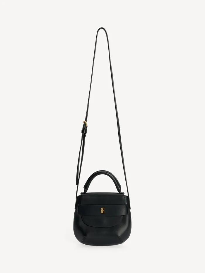 Bags Women By Malene Birger Meela Leather Shoulder Bag Black