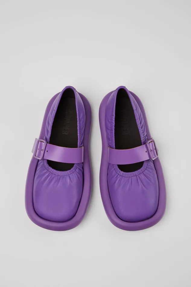 Ballerinas Women Camper Aqua Purple Leather Ballerina Ballerinas Women Camper Aqua Purple Leather Ballerina
