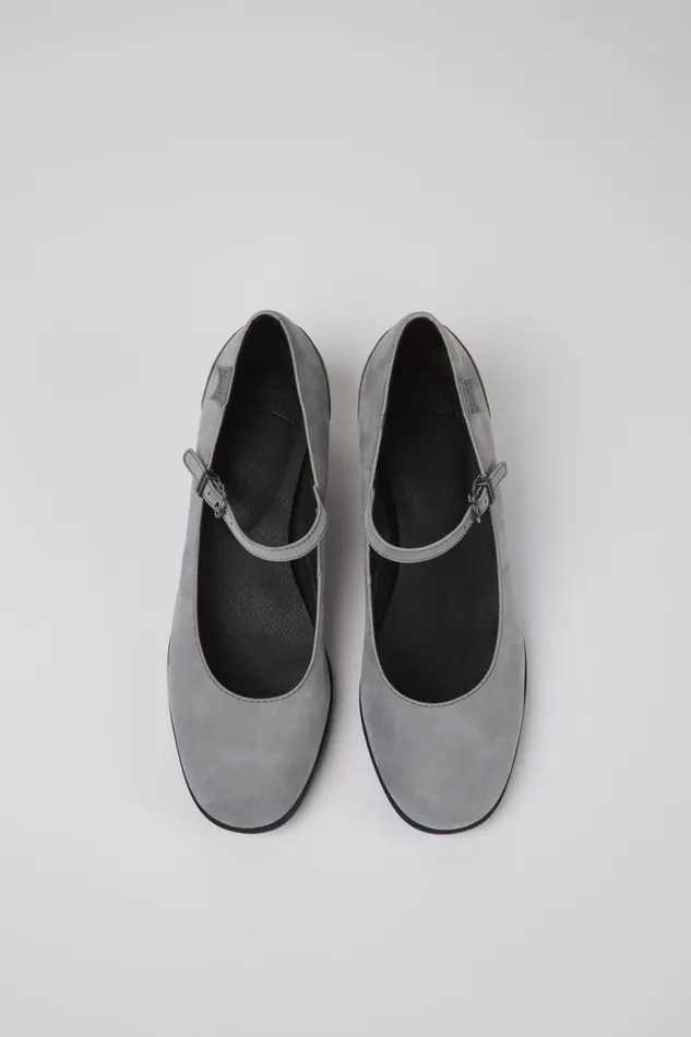 Ballerinas Women Camper Katie Gray Nubuck Mary Jane Heels Ballerinas Women Camper Katie Gray Nubuck Mary Jane Heels