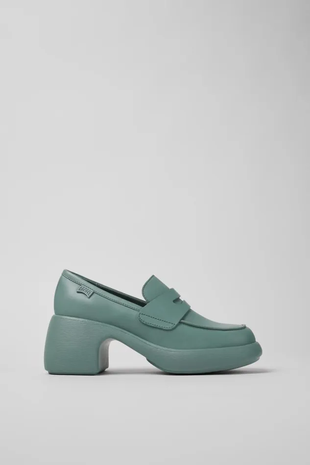 Ballerinas Women Camper Thelma Green Leather MoccasinBallerina