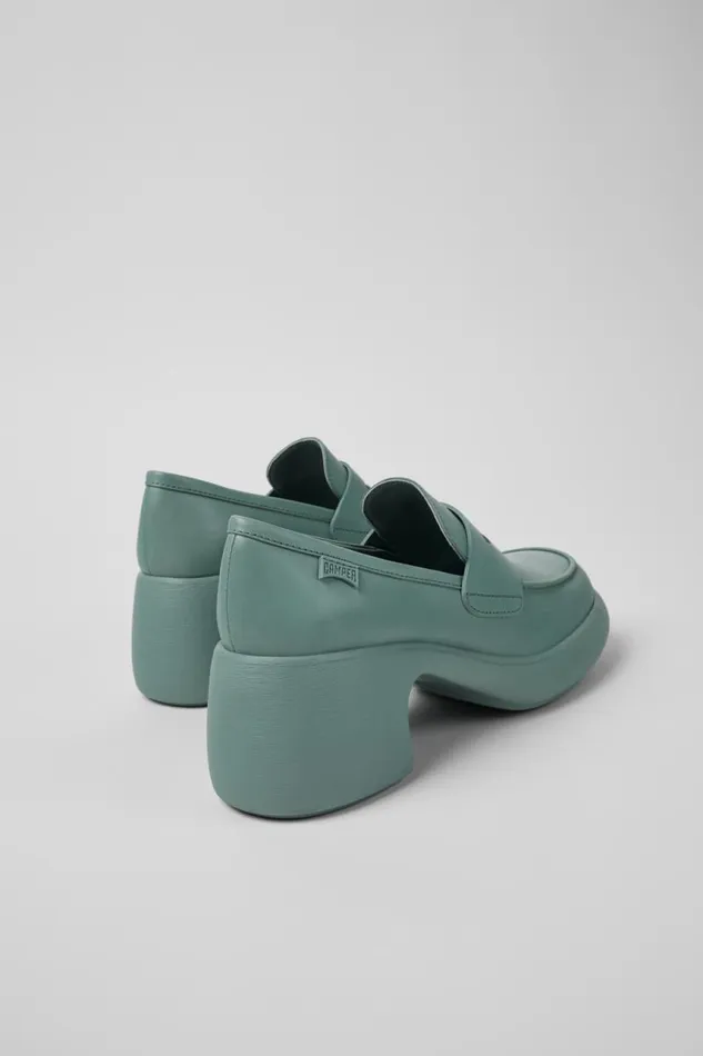 Ballerinas Women Camper Thelma Green Leather MoccasinBallerina