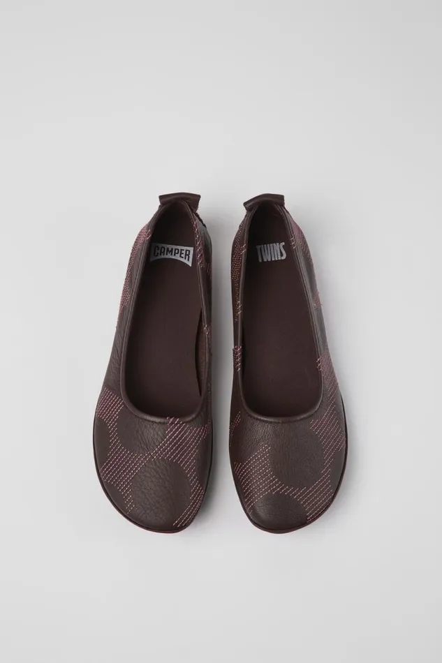 Ballerinas Women Camper Twins Multicolored Leather Ballerinas