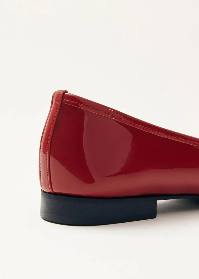 Ballet Flats Women ALOHAS Oriana Onix Red Leather Ballet Flats