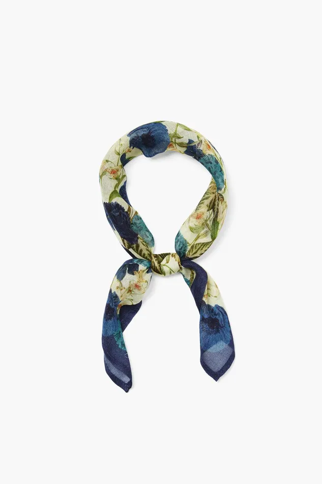 Bandana Navy Overgrown Floral Women Chan Luu Bandanas