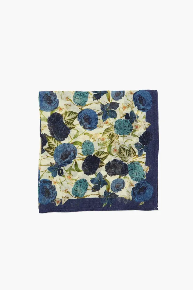 Bandana Navy Overgrown Floral Women Chan Luu Bandanas