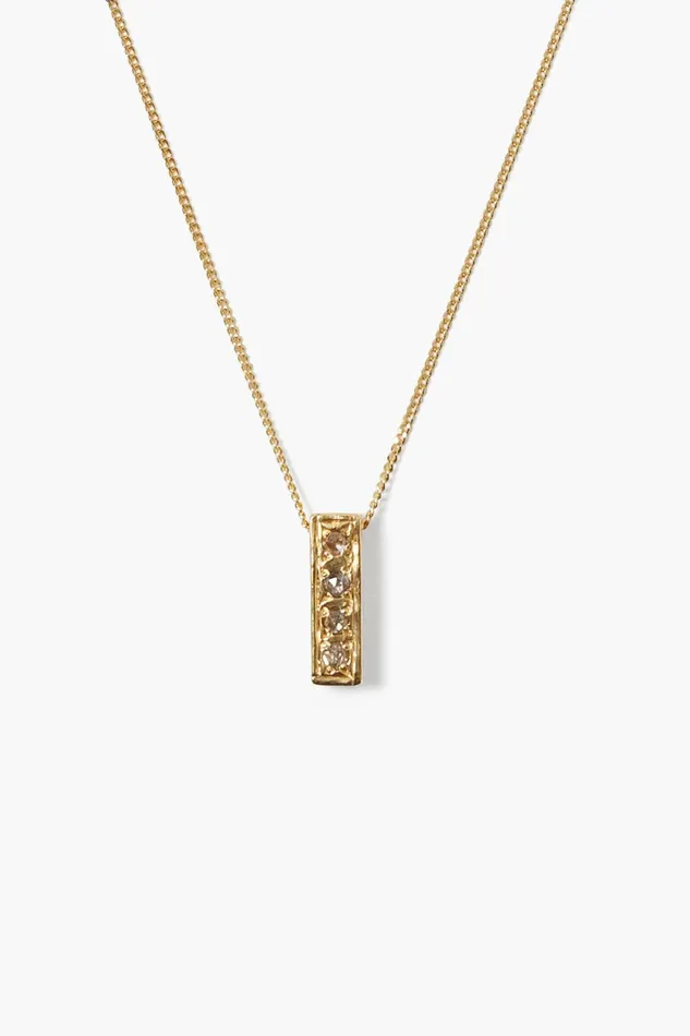 Bar Diamond Necklace Yellow Gold Women Chan Luu Necklaces