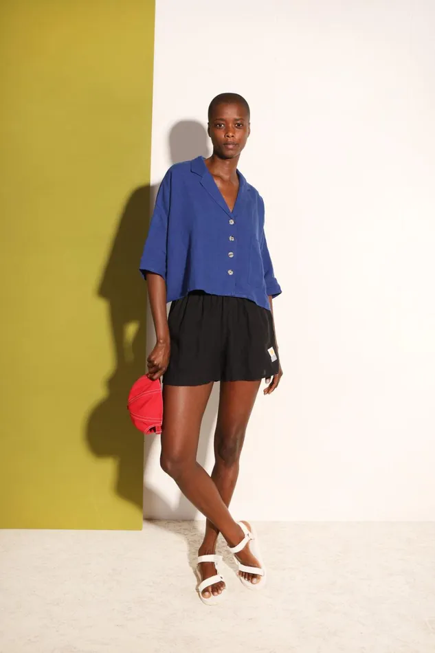 Basic Linen Shorts Black WomensShop LF Markey Shorts