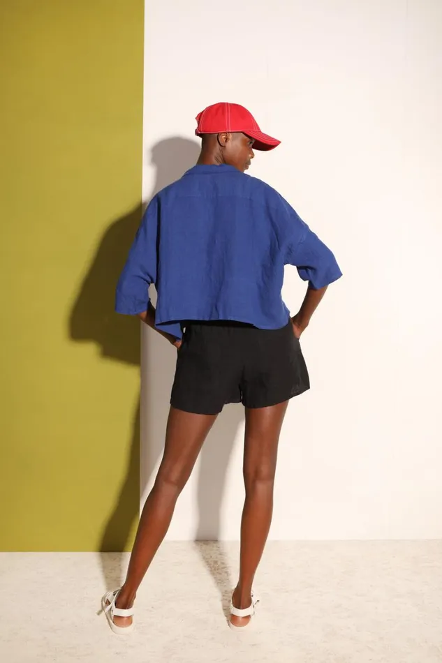 Basic Linen Shorts Black WomensShop LF Markey Shorts