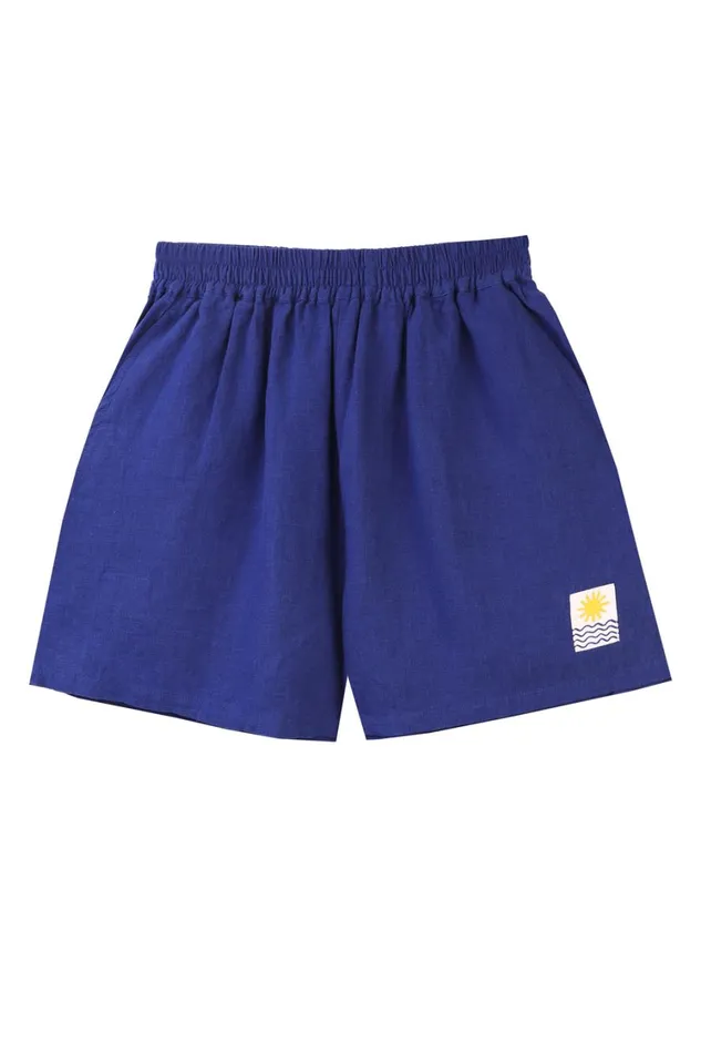 Basic Linen Shorts Cobalt WomensShop LF Markey Shorts