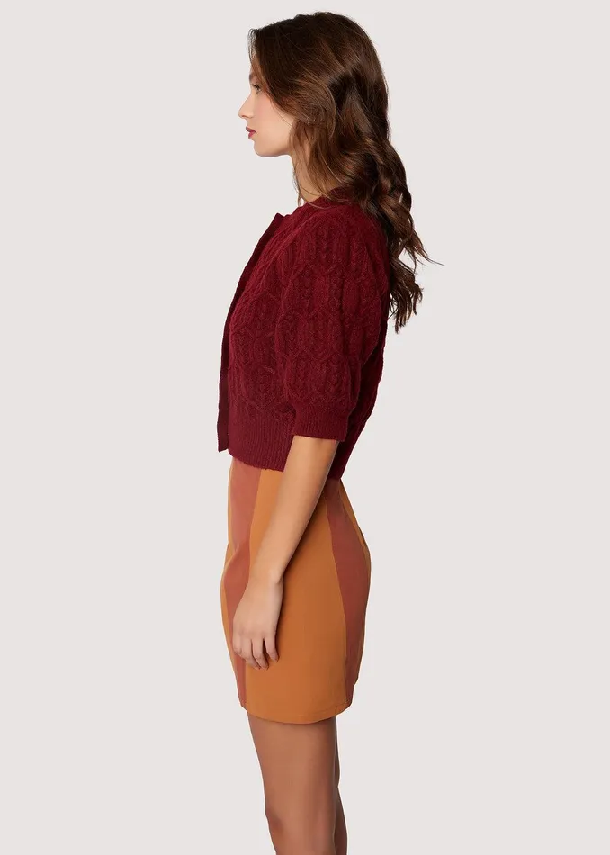 Beatrice Cardigan Burgundy Women Lost Wander Sweaters