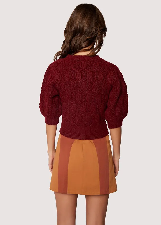 Beatrice Cardigan Burgundy Women Lost Wander Sweaters