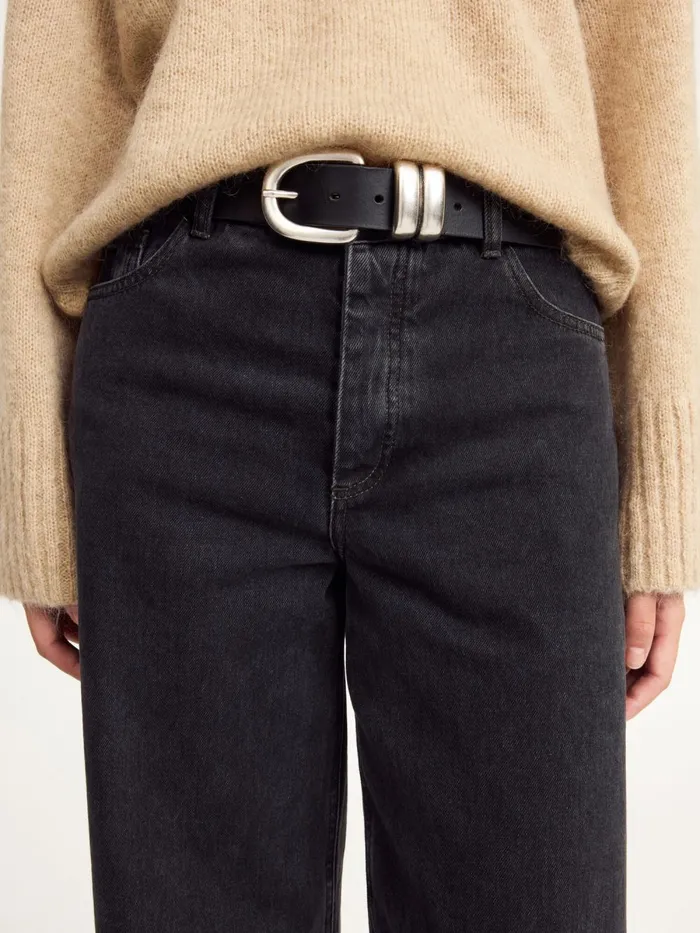 Belts Women By Malene Birger Zoira Leather Belt Black Belts Women By Malene Birger Zoira Leather Belt Black