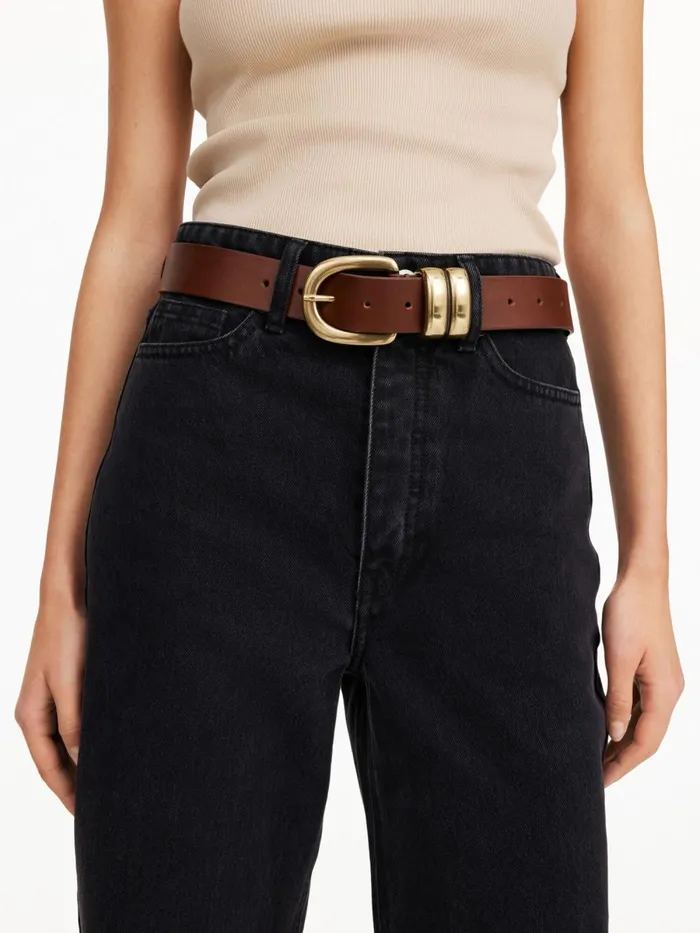Belts Women By Malene Birger Zoira Leather Belt Dark Brown Belts Women By Malene Birger Zoira Leather Belt Dark Brown