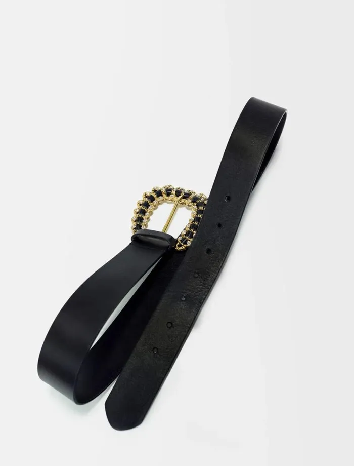 Belts Women Maje Belt With Diamant Buckle Black