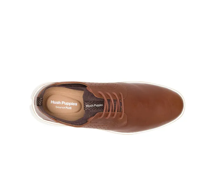 Bennet Plain Toe Oxford Cognac Leather Men Oxfords Hush Puppies