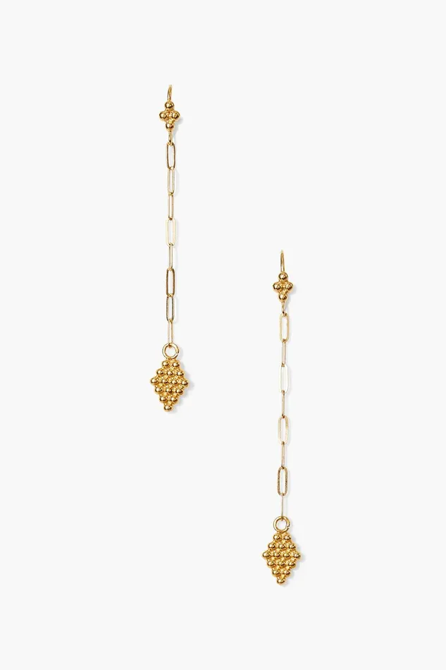 Bijou Chain Link Earrings Yellow Gold Women Chan Luu Earrings